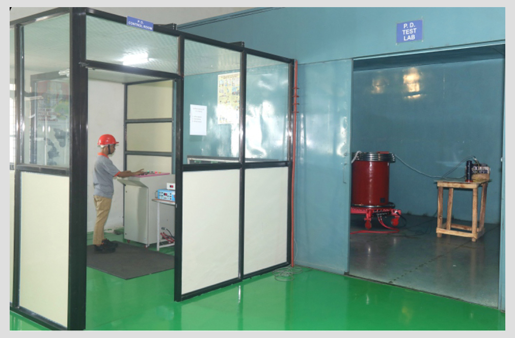 The partial-discharge test lab at Gala Thermo Shrink